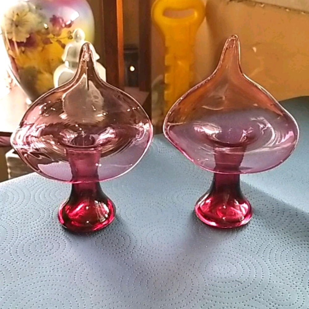 2 Mini Fenton Jack in the Pulpit vases
